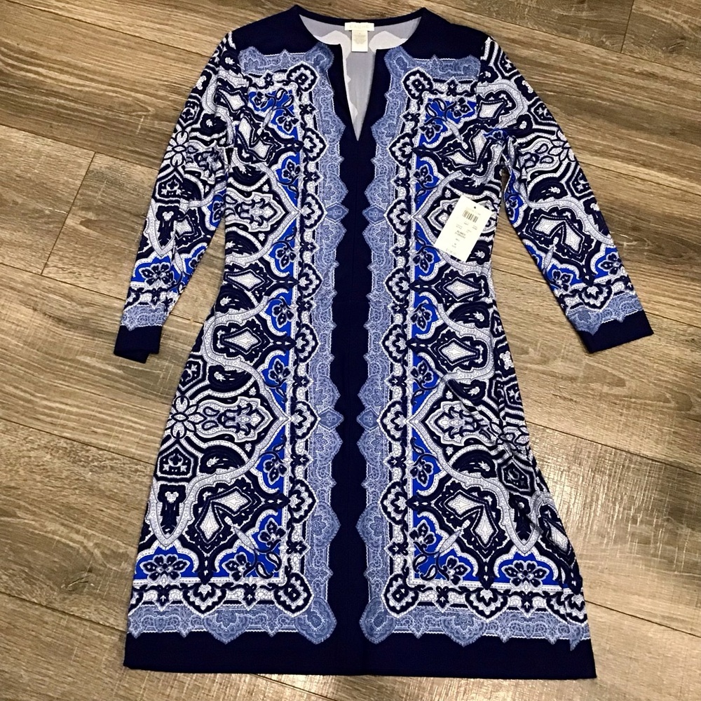NWT Women’s Cache Dress‎ 3/4 sleeve Paisley size Medium